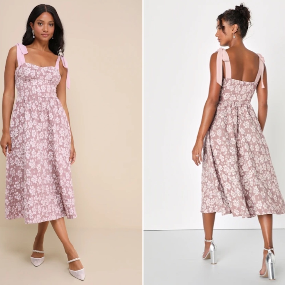 LULU's Floral Romantic Sexy Flowy Wedding Chic Casual Resort Europe Vacation - Picture 8 of 8